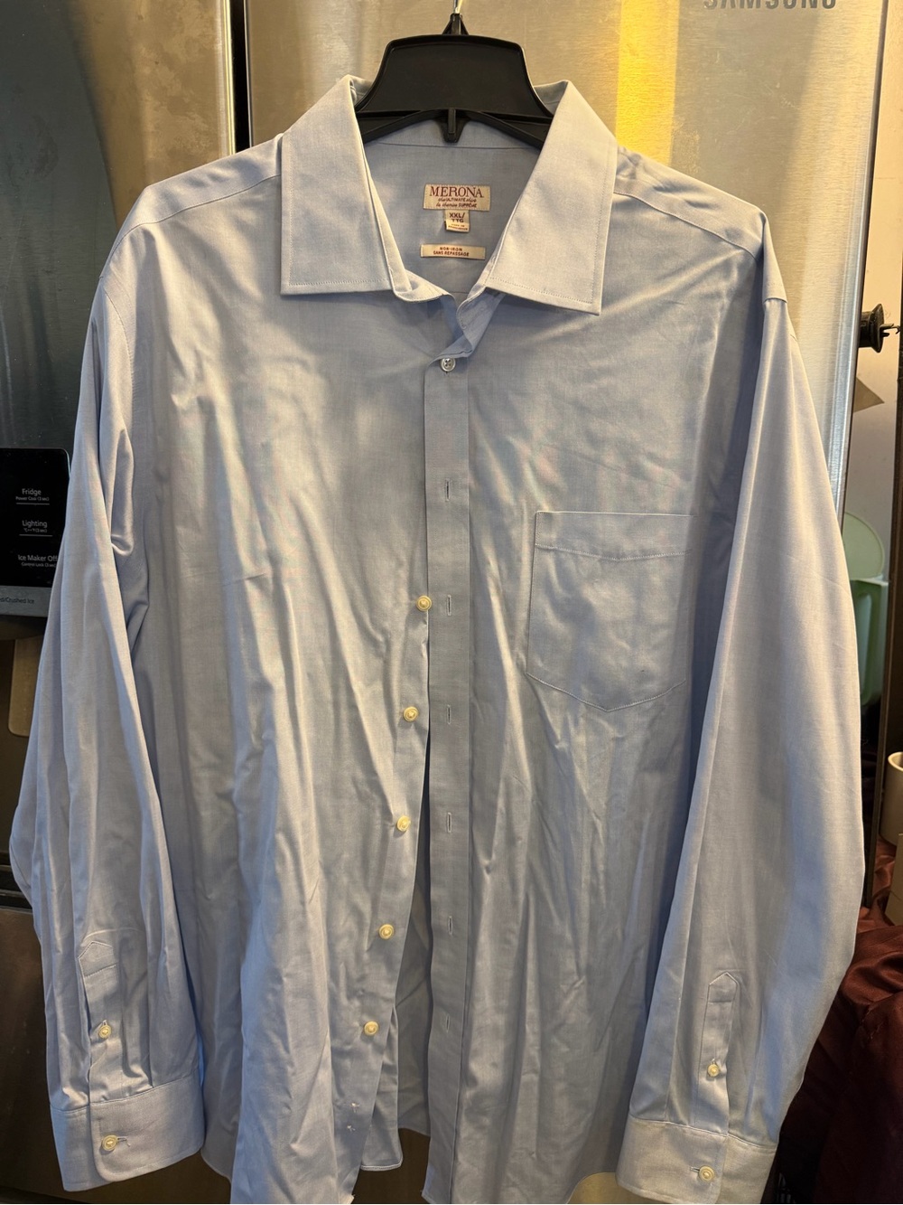 Merona Men's Light Blue Long-Sleeve Dress Shirt